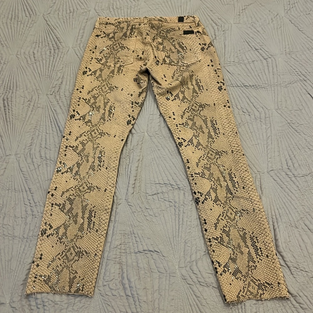 7 For All Mankind Women’s ‘the skinny’ Snake Print Pants size 24 - Picture 10 of 12